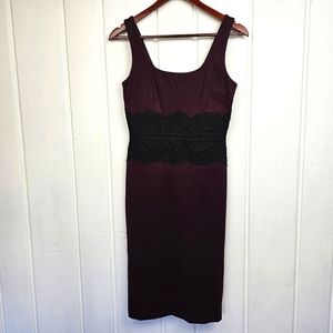 Bailey 44 Dracula's Lover Dress Burgundy Black Lace on Waist Sleeveless Small